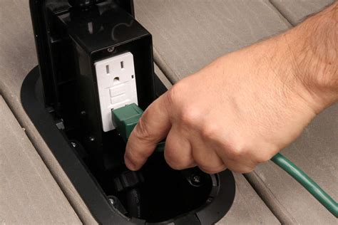 deck electrical box covers|deck mounted electrical outlet.